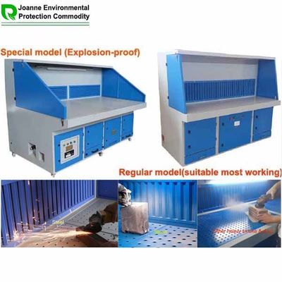 Bom preço. 75 DB Banco de descida 900 CFM -4700 CFM Fluxo de ar Mesa de descida de aço para trabalho de madeira on-line